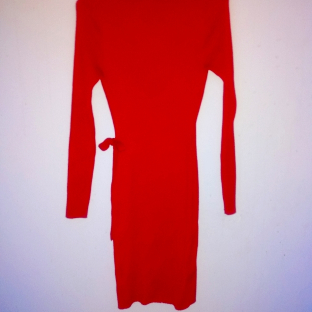 Lu❤️NYC sexy red tie up sweater dress size small
